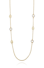 Signature Mixed Link Pav茅 Long Necklace