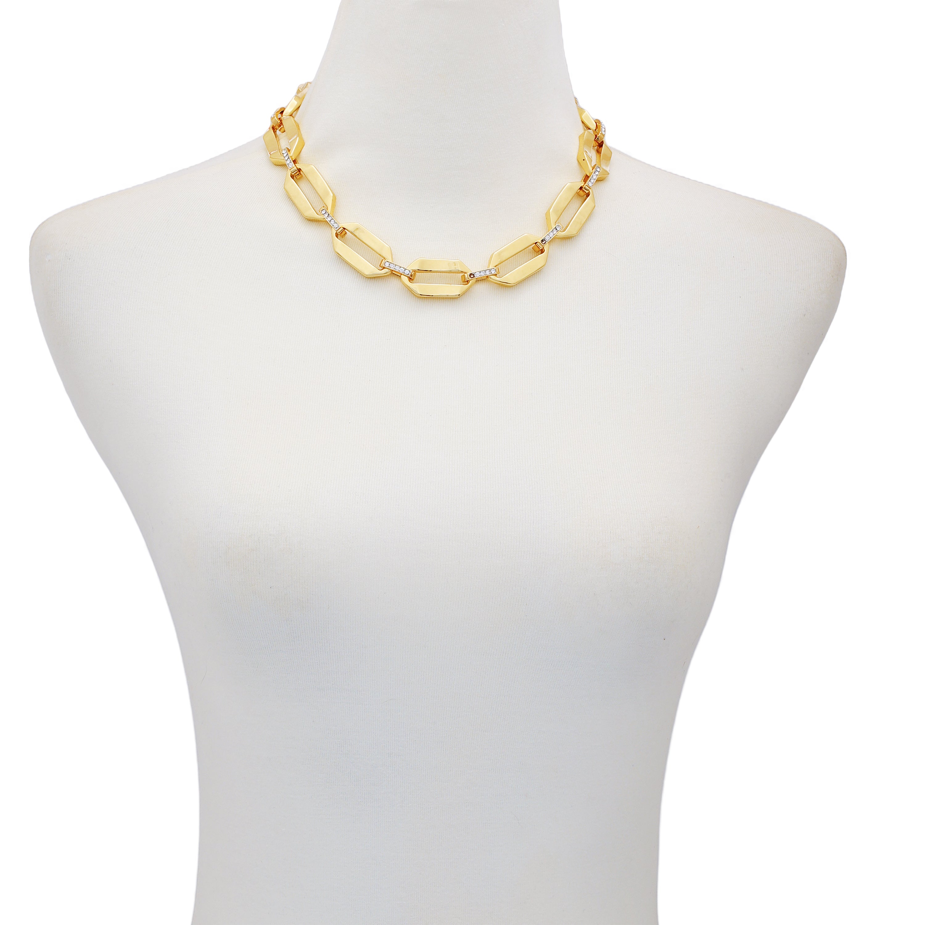 Statement Goldtone Link Necklace