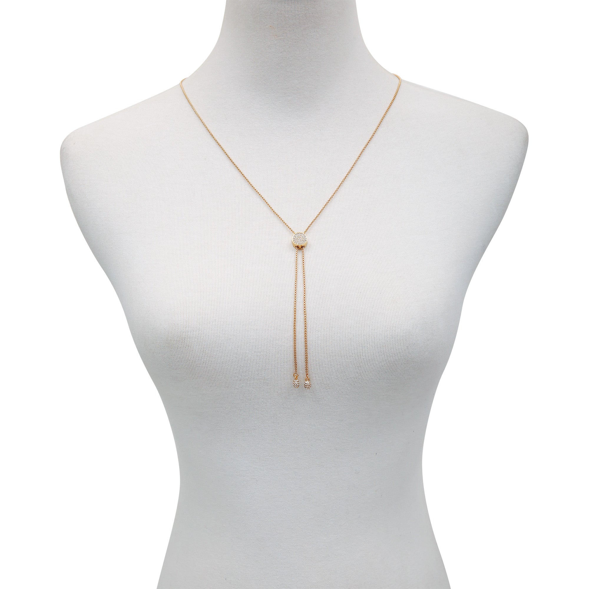Pave Slider Bolo Necklace